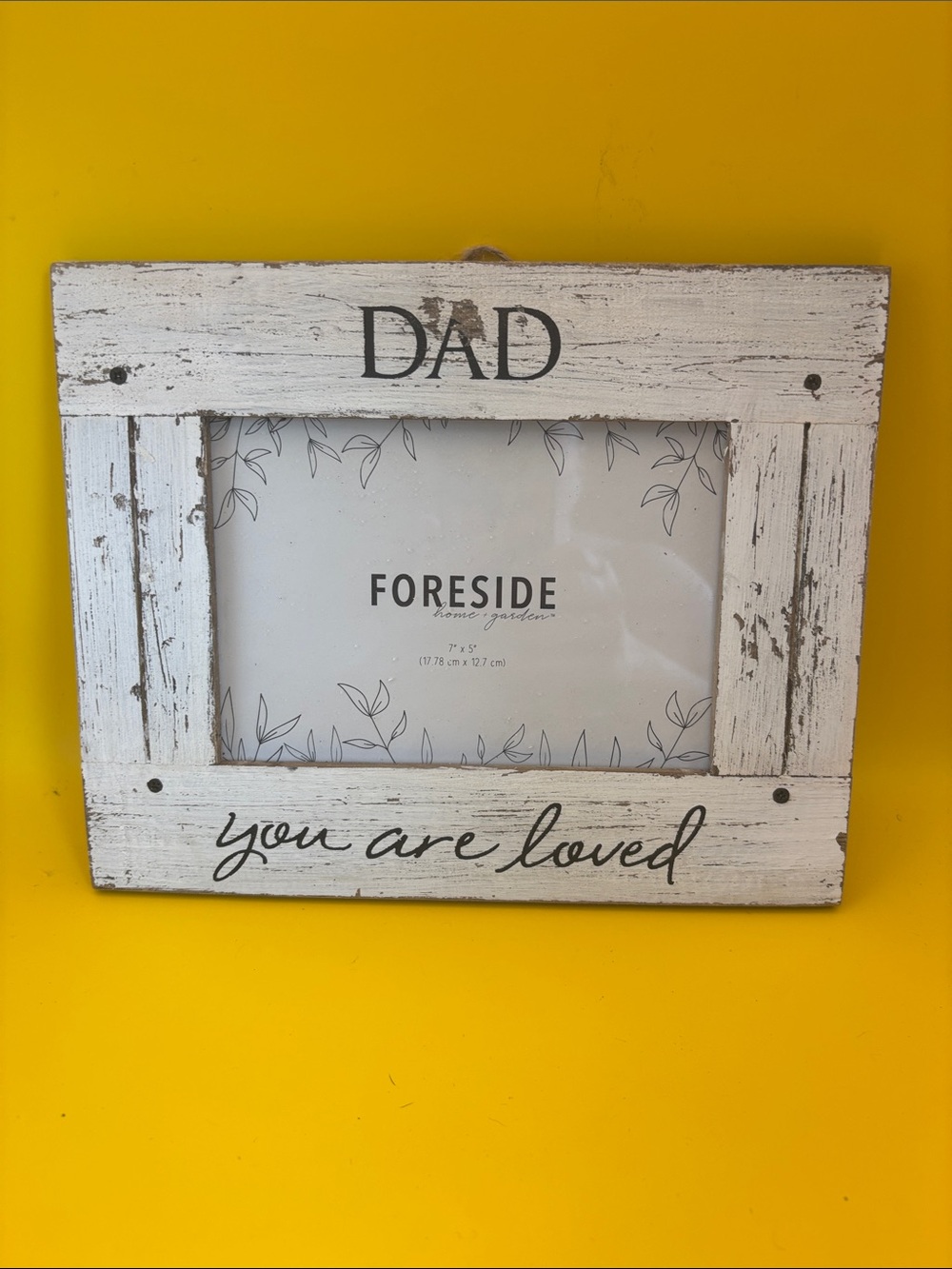 Foreside Home & Garden White Rustic 'Dad - You Are Loved' Picture Frame